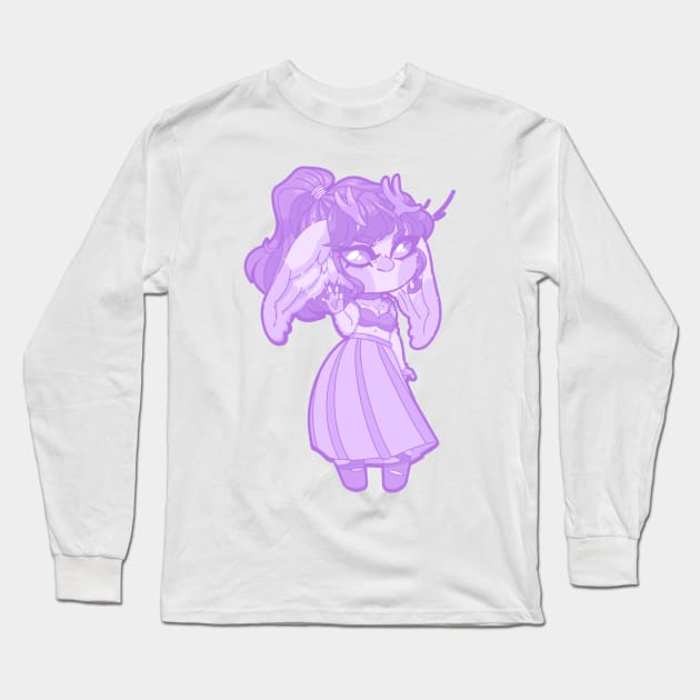 Purple Sukeban Jackalope Long Sleeve T-Shirt by paperstarzz